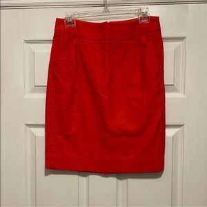 J. Crew Vibrant Coral Pencil Skirt Size 4